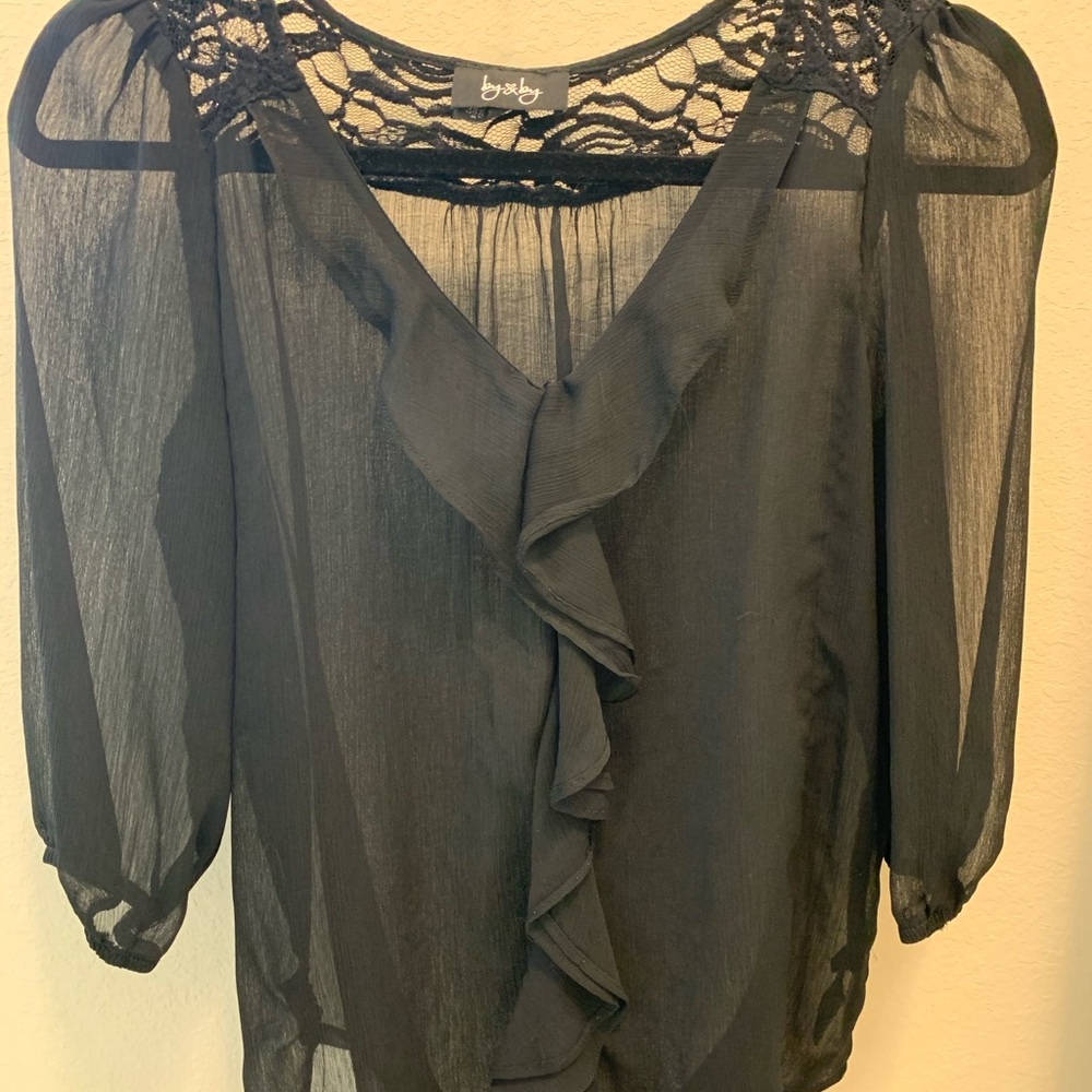 Black long sleeve blouse